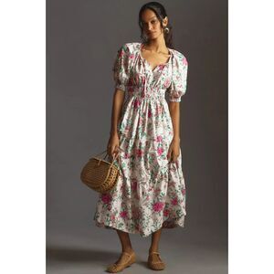 Anthropologie Somerset Maxi Dress Puff Sleeve Edition - S
